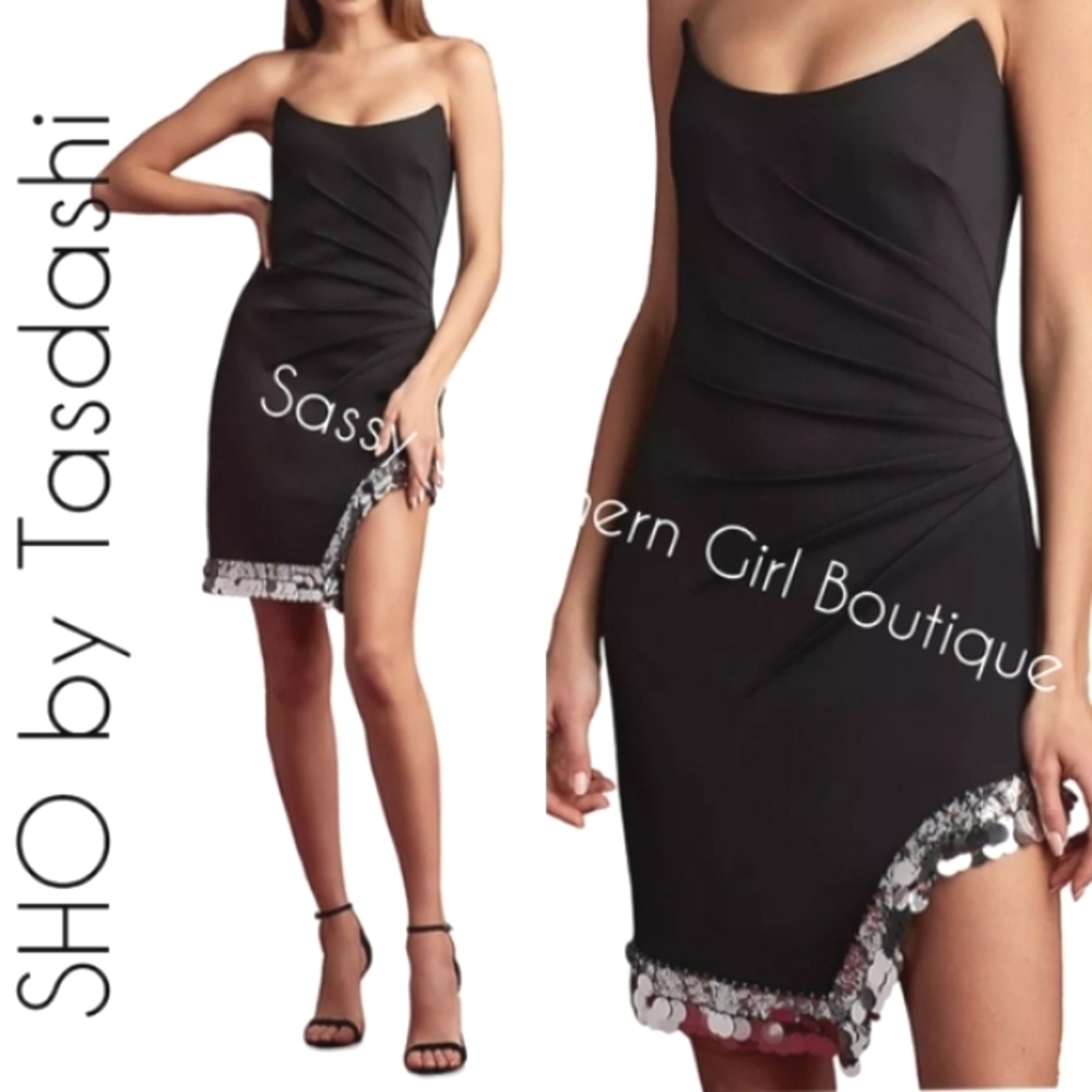🆕⭐SHO Tasdashi Shoji black embellished mini dress